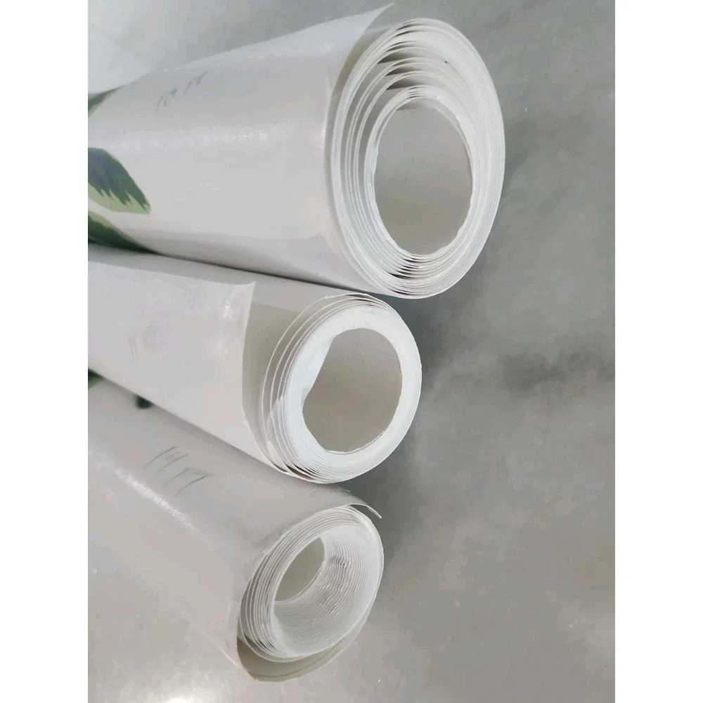 Thibault T45035 Mangrove Tree Green White Wallpaper Roll Ends Approx 35 Feet